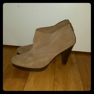 Cole Haan tan suede bootie